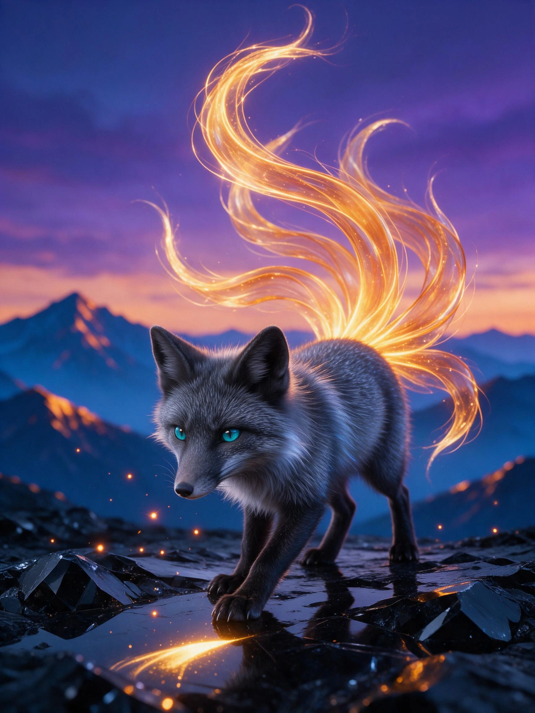 Ember Fox，一張使用 EasySub 創建的原始 AI 圖像。